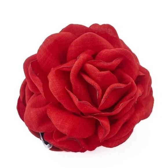 Blooming Rose Hair Claw Clip Red - Picture 1 of 4